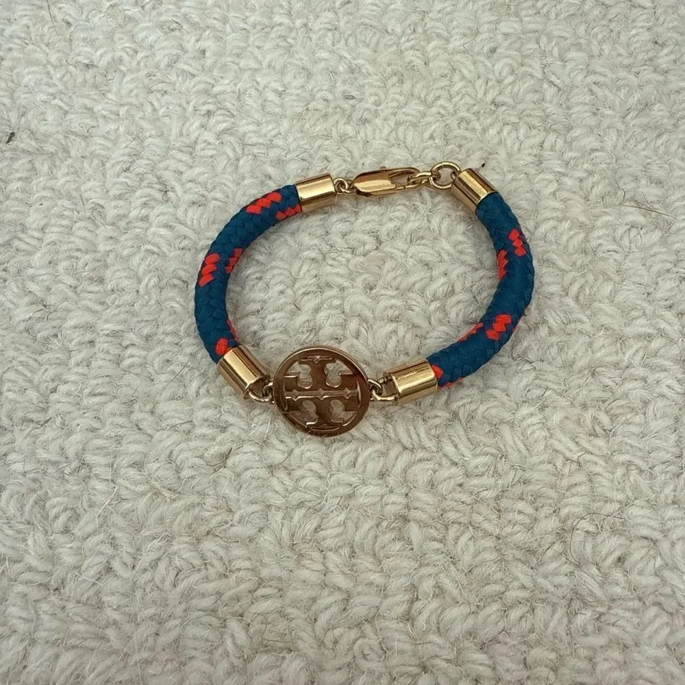 Tory Burch Rope Logo Bracelet Red & Blue